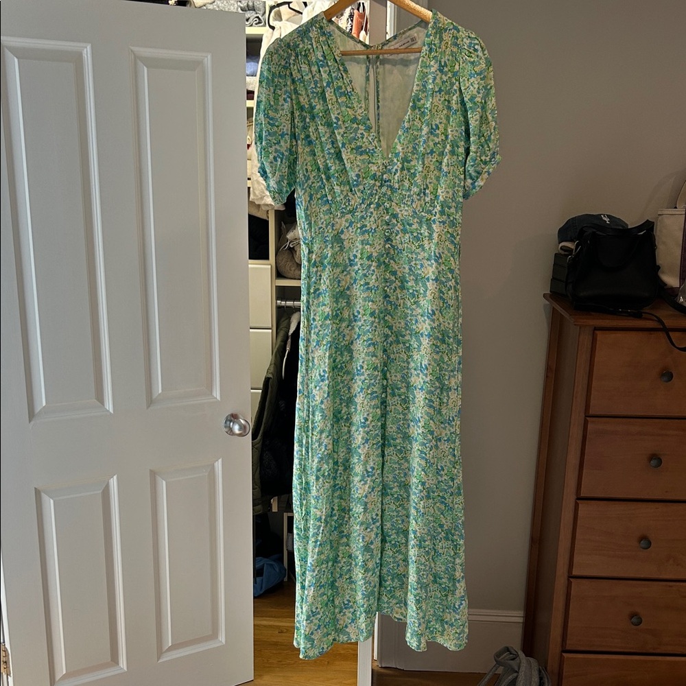 Faithful the Brand Blue Green Yellow Dress